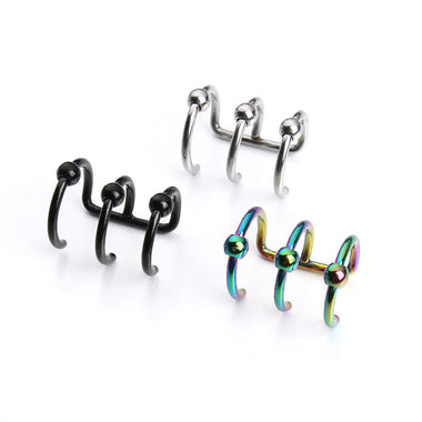 3 Hoops Ear Cuff Set