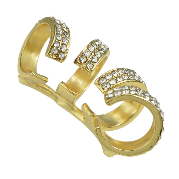 Silver and Gold with Full Rhinestone Ear Cuff  For Women