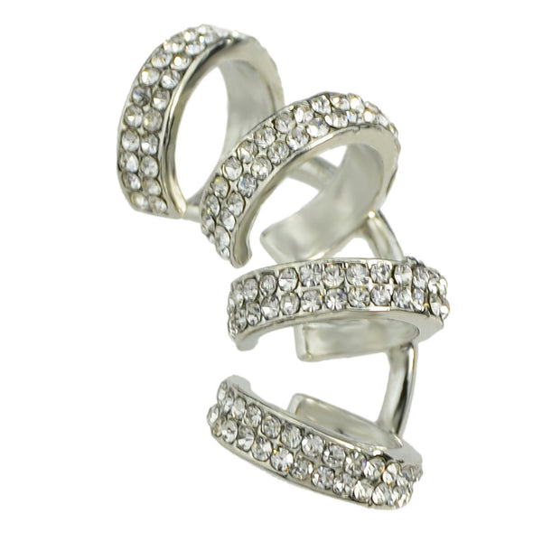 Silver and Gold with Full Rhinestone Ear Cuff  For Women