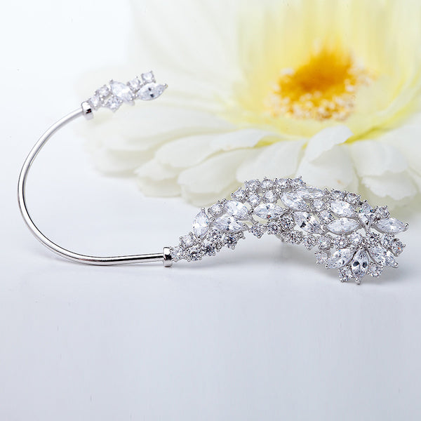 Vintage Crystal Rhinestone Ear Cuff Wrap