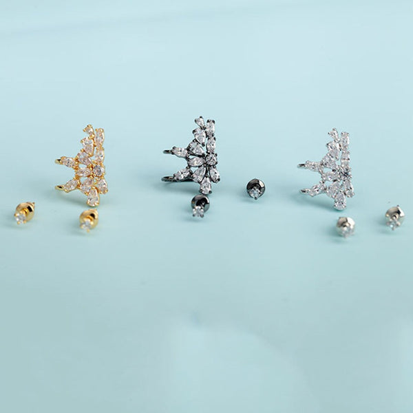 Elegant Crystal Clip Ear Cuff Wrap