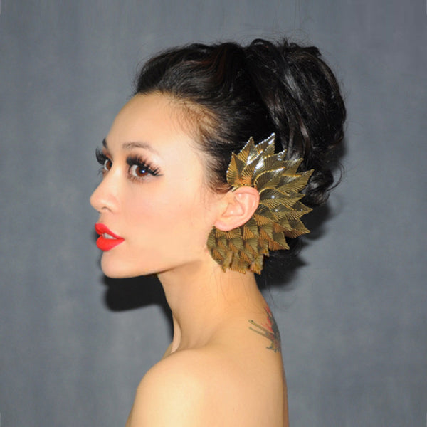 Large Leaf Ear Cuff
