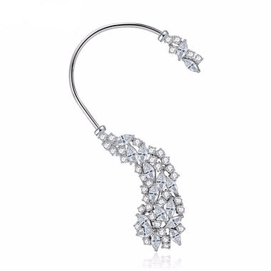 Vintage Crystal Rhinestone Ear Cuff Wrap